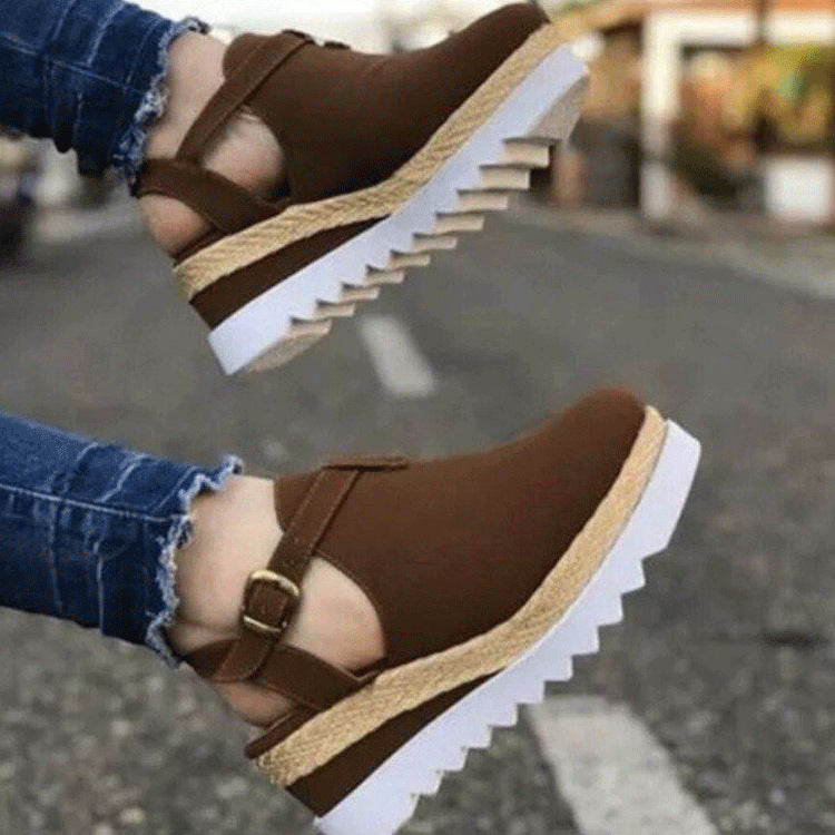 Sandalias de cuña de tallas grandes