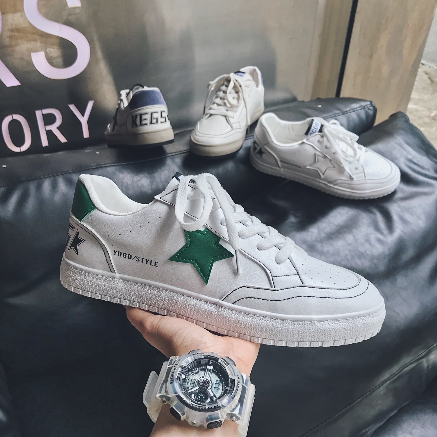 Zapatos casuales retro de corte bajo para hombre que combinan con todo