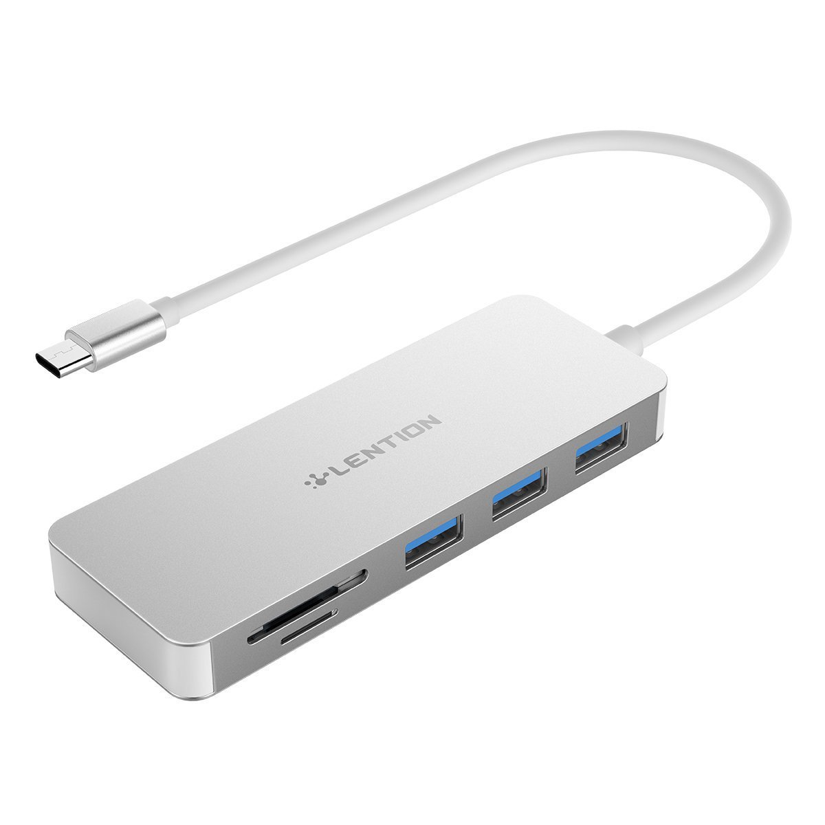 Lector de tarjetas multifunción USB 3.0 con concentrador