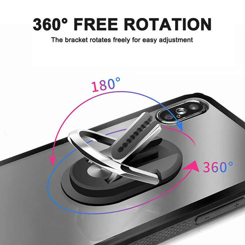 Soporte universal multiusos para teléfono móvil con agarre para la ventilación del coche, rotación, anillo para dedos
