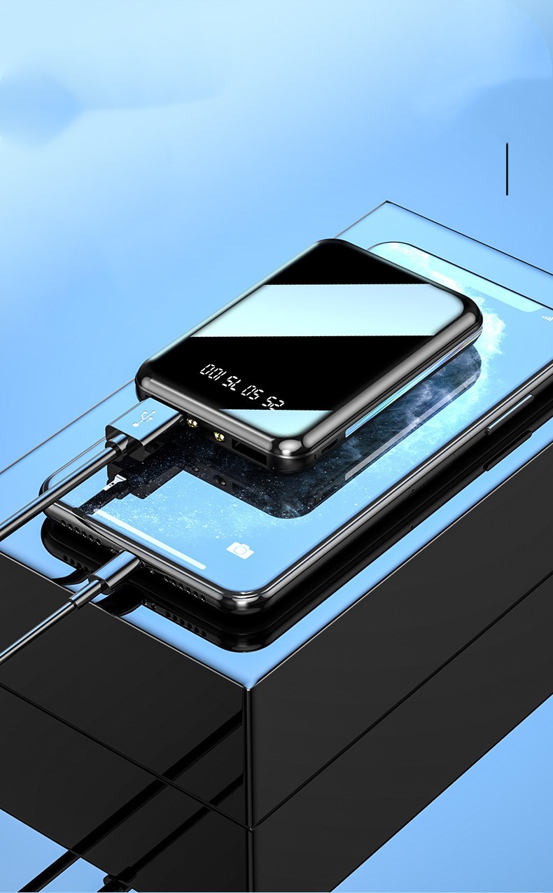 Batería externa de 20000 mAh con espejo de 3 secciones