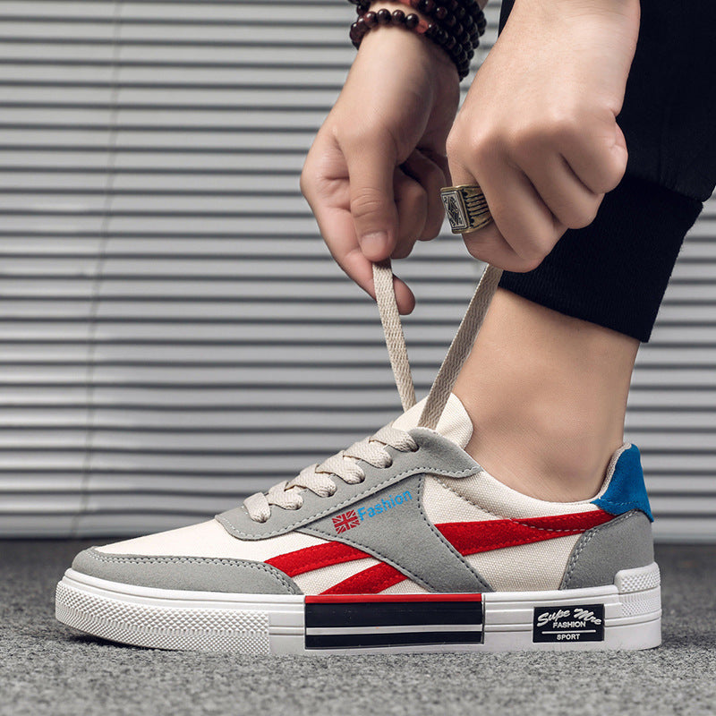 Zapatillas de lona de estilo coreano de moda para hombre