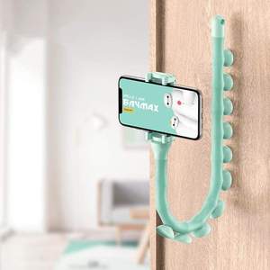 Soporte perezoso para teléfono móvil, gusano, soporte flexible con ventosa para teléfono para pared del hogar, escritorio, bicicleta