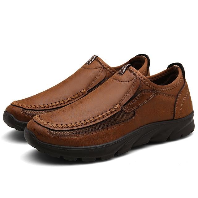 Nuevos zapatos casuales de hombre con puntera redonda