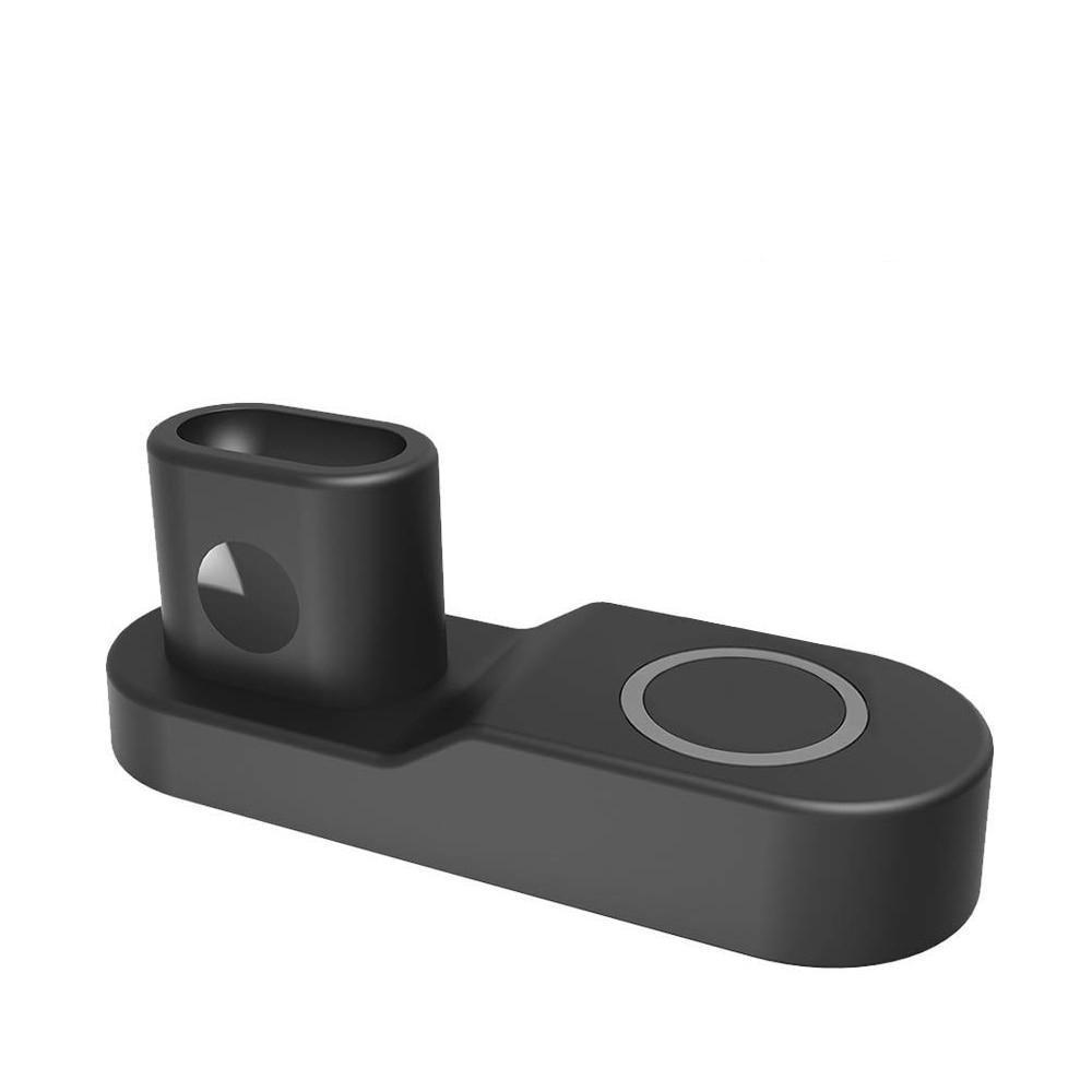 Compatible con Apple, cargador inalámbrico W3 tres en uno, cuatro en uno, multifunción para teléfono móvil, reloj y auriculares, carga inalámbrica