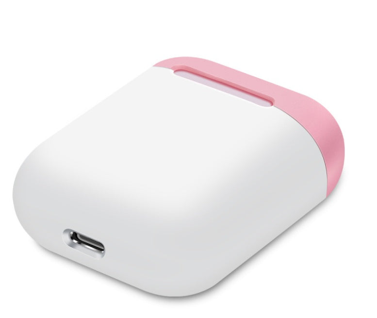 Compatible con Apple, funda protectora adecuada para la carcasa de protección de la caja de carga de auriculares inalámbricos Bluetooth, funda de silicona antiporatable