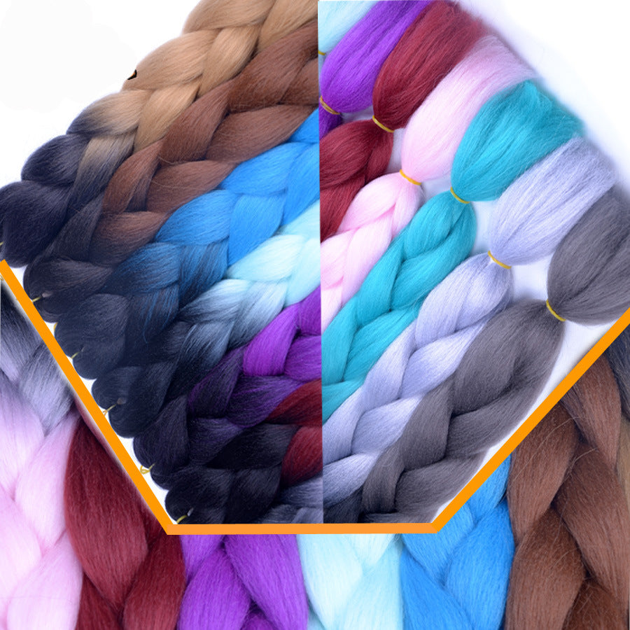 Trenzas de cabello sintético de colores Ombre Extensiones de cabello para trenzar 24 pulgadas 100 g