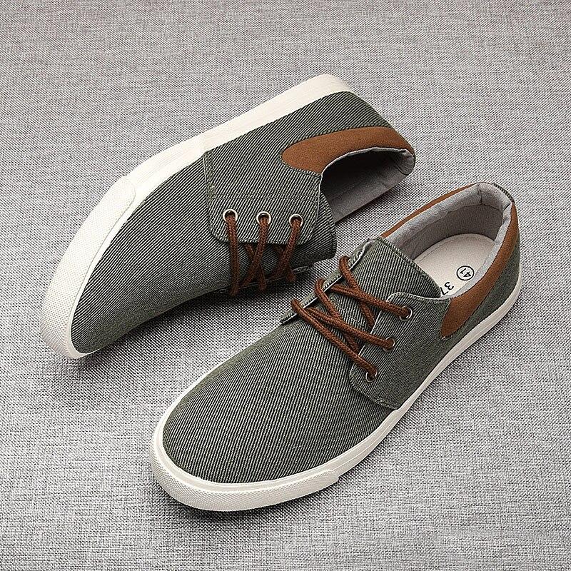 Zapatillas Lona con Cordones para Hombre Suela Blanda Casuales
