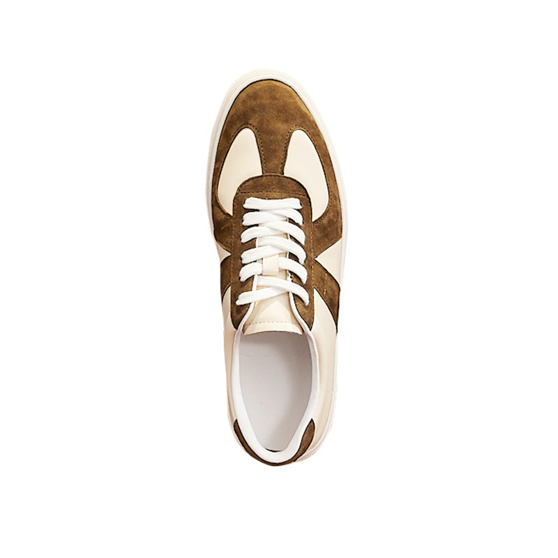 Zapatillas de skate planas casuales para pareja con combinación de colores retro