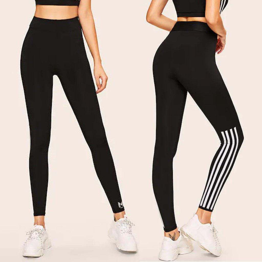 Leggings deportivos de yoga blancos de moda para mujer con ajuste de talle alto