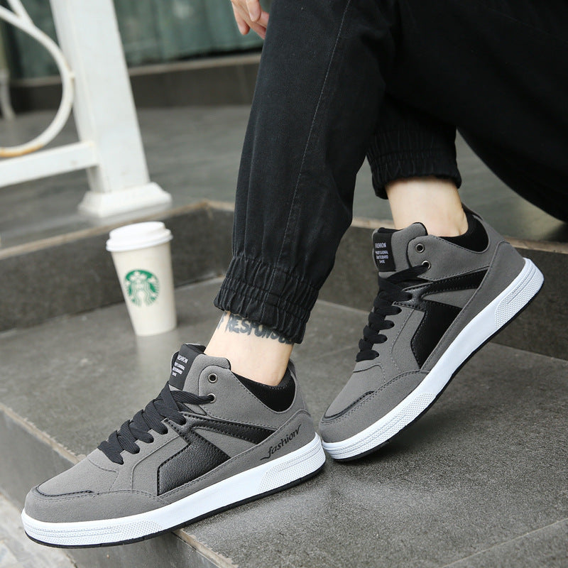 Zapatos casuales de caña alta para hombre, de otoño