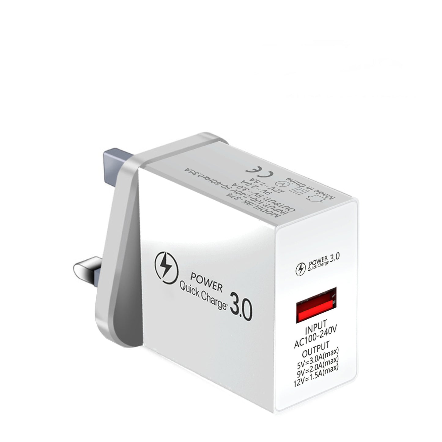 Compatible with Apple, 18W Quick Charge 3.0 Snelle Mobiele Telefoon Oplader Eu Plug Wall Charger Usb Adapter Voor Iphone 11 Pro Xr xs Max Samsung Redmi Huawei