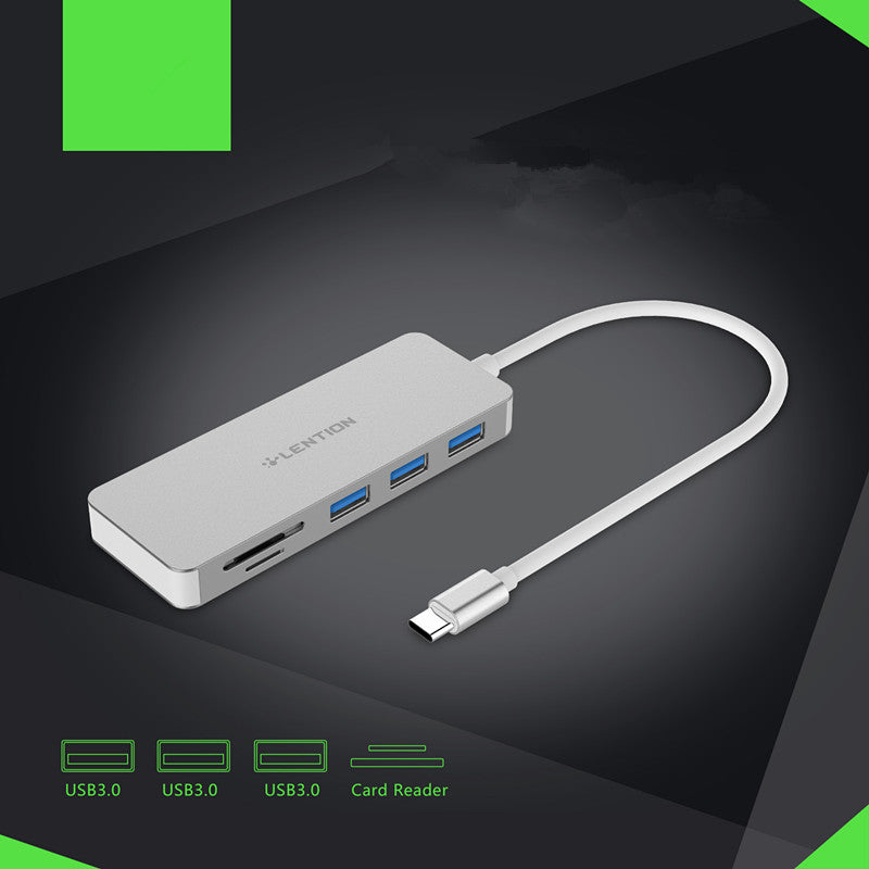 Lector de tarjetas multifunción USB 3.0 con concentrador