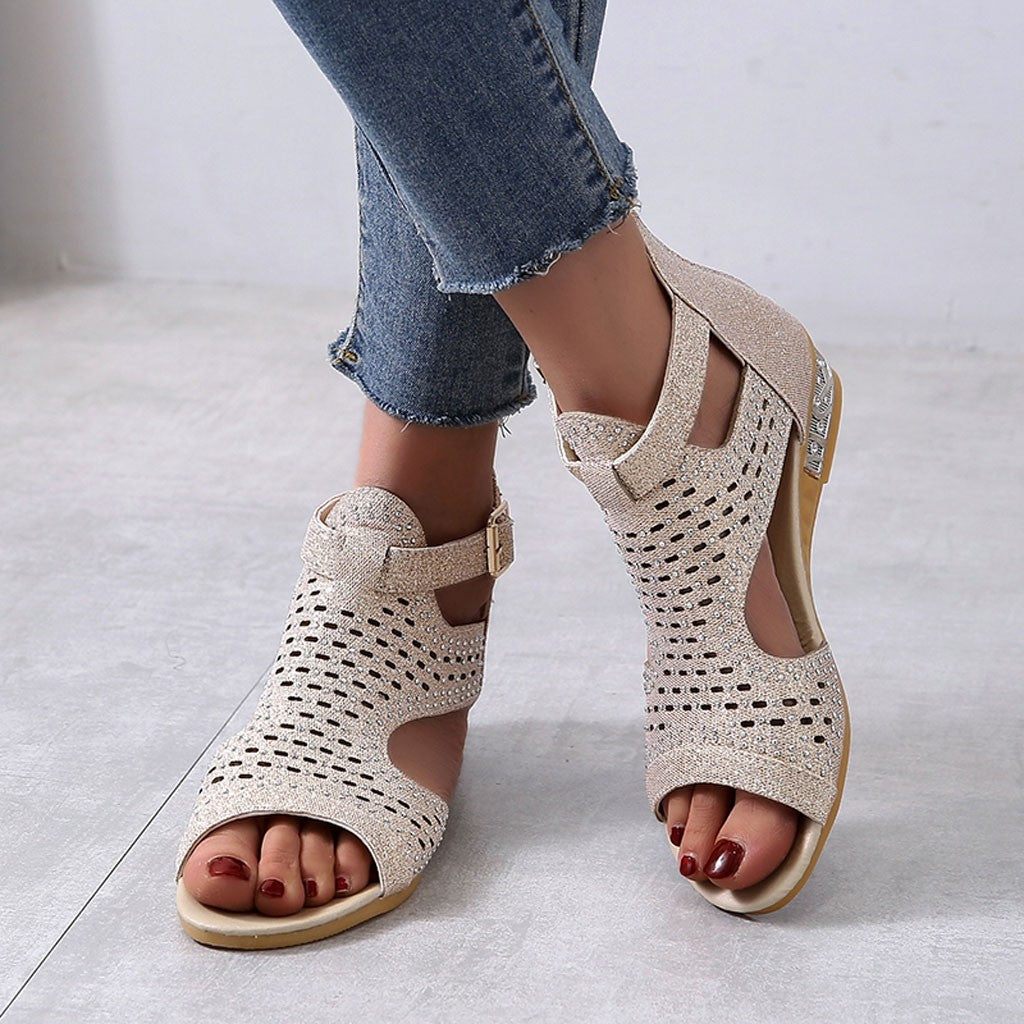 Sandalias romanas extragrandes para mujer