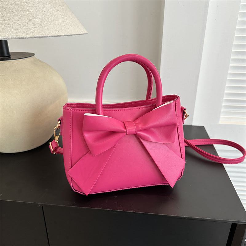 Bolso Pequeño Cuadrado Retro con Lazo Recortado a la Moda Estilo Bandolera o Hombro