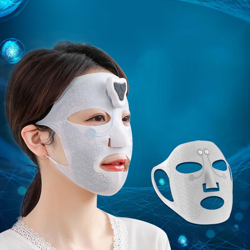 Mascarilla de masaje facial eléctrica Masajeador facial Reafirmante de la piel Hidrata Antiarrugas Reduce las arrugas Dispositivo de belleza Cuidado de la piel