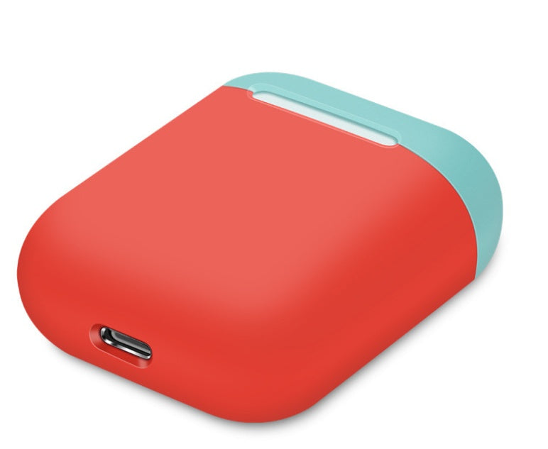 Compatible con Apple, funda protectora adecuada para la carcasa de protección de la caja de carga de auriculares inalámbricos Bluetooth, funda de silicona antiporatable