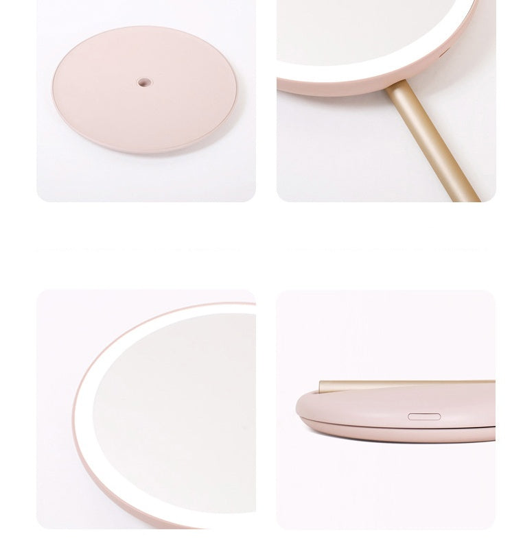 Espejo de maquillaje plegable LED