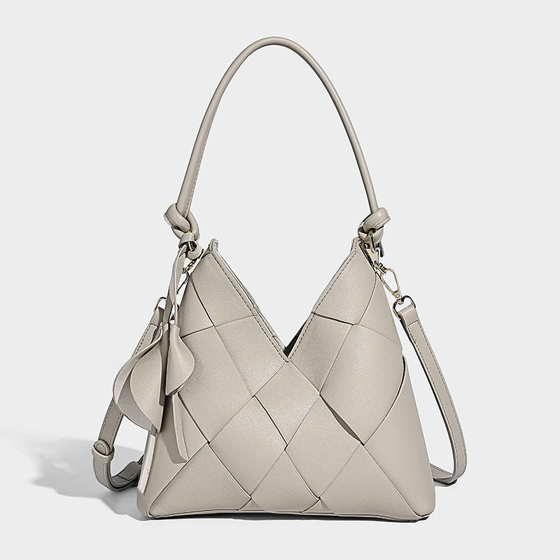 Bolso Nido De Parches Tejidos Con Gran Capacidad Perfecto Para Ir Al Trabajo Diseño Tipo Cubo