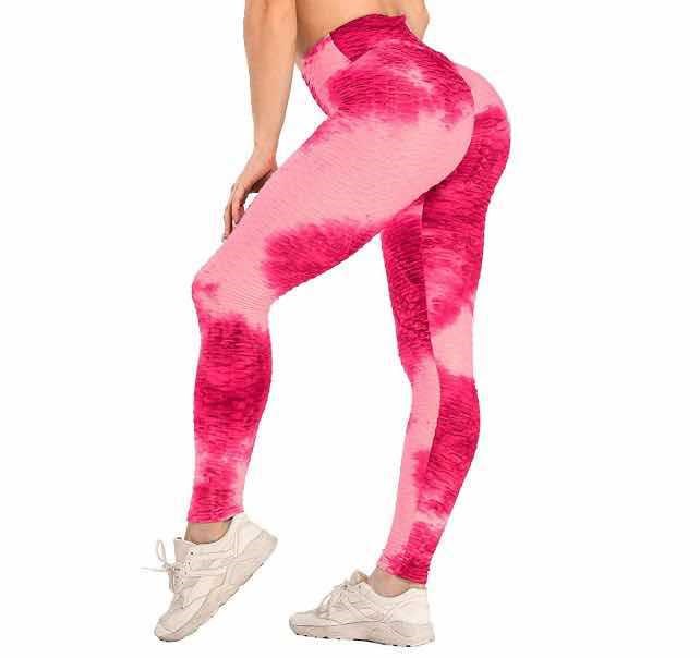 Pantalones de chándal tie-dye ajustados de tiro alto
