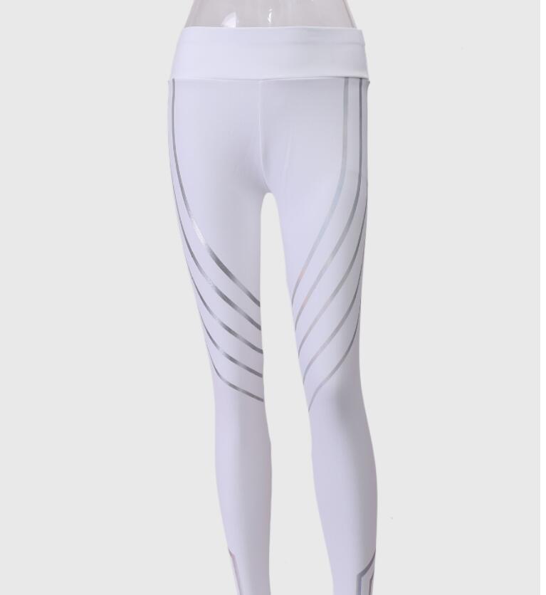 Pantalones de yoga para fitness, con estampado láser, leggings deportivos adelgazantes