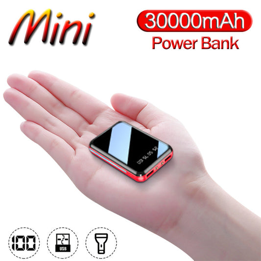Power Bank 30000mAh Mini Cargador Rápido Portátil USB para Teléfono