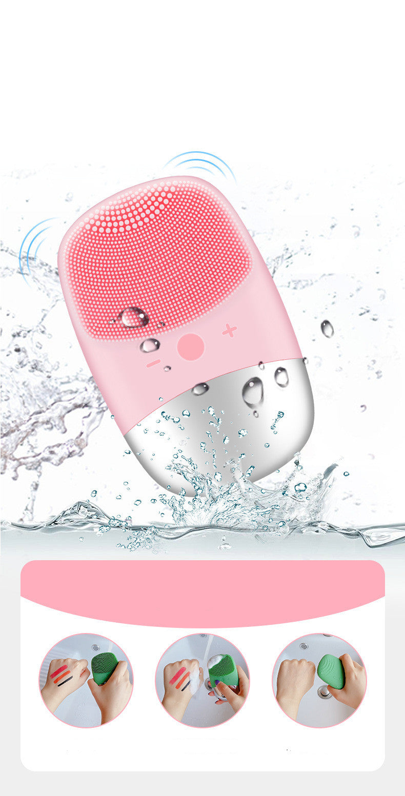Mini Cepillo de Limpieza Facial Eléctrico de Silicona Limpiador Facial Eléctrico Cepillo de Limpieza Facial Masajeador de Piel Herramientas para el Cuidado de la Piel