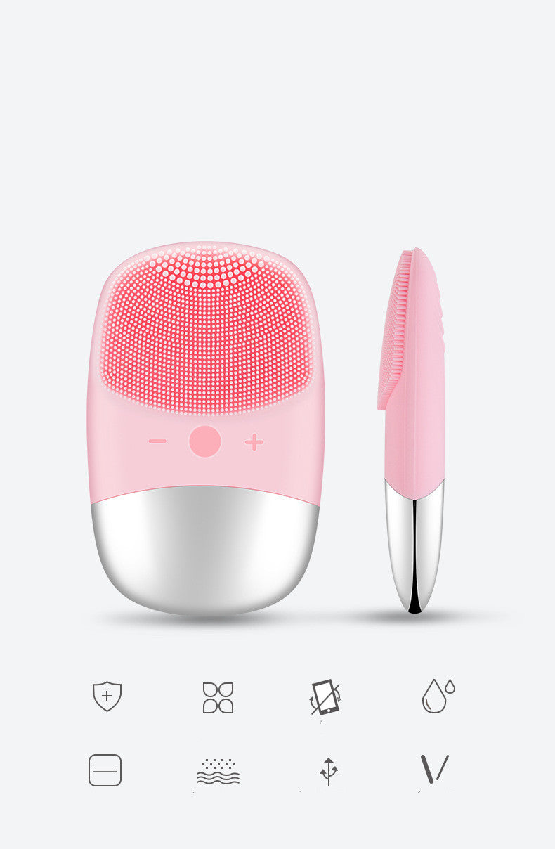 Mini Cepillo de Limpieza Facial Eléctrico de Silicona Limpiador Facial Eléctrico Cepillo de Limpieza Facial Masajeador de Piel Herramientas para el Cuidado de la Piel