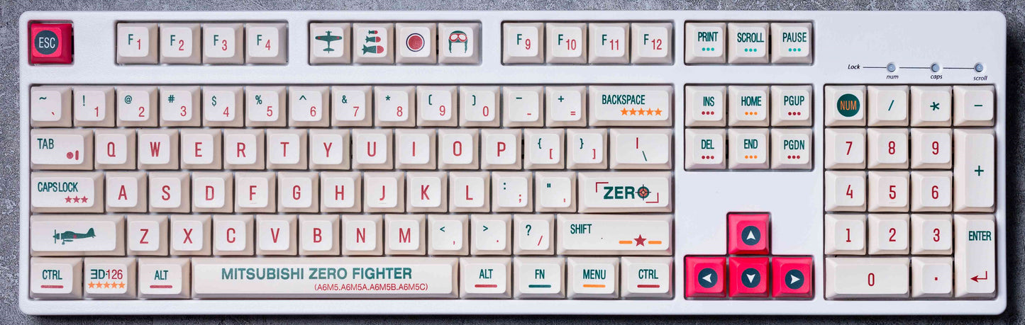 Juego Completo De Teclas PBT Creativas De Sublimación De Tinta