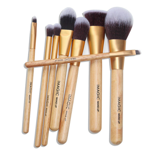 Juego de brochas de maquillaje para corrector, rubor, polvos, sombra de ojos, iluminador y base. Herramientas cosméticas de belleza.