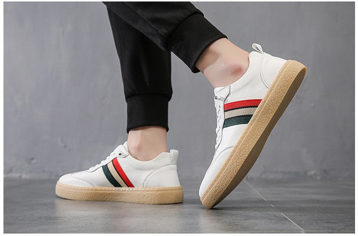 Tendencia Zapatos de Hombre Zapatos Coreanos Zapatos Blancos Zapatillas Casuales
