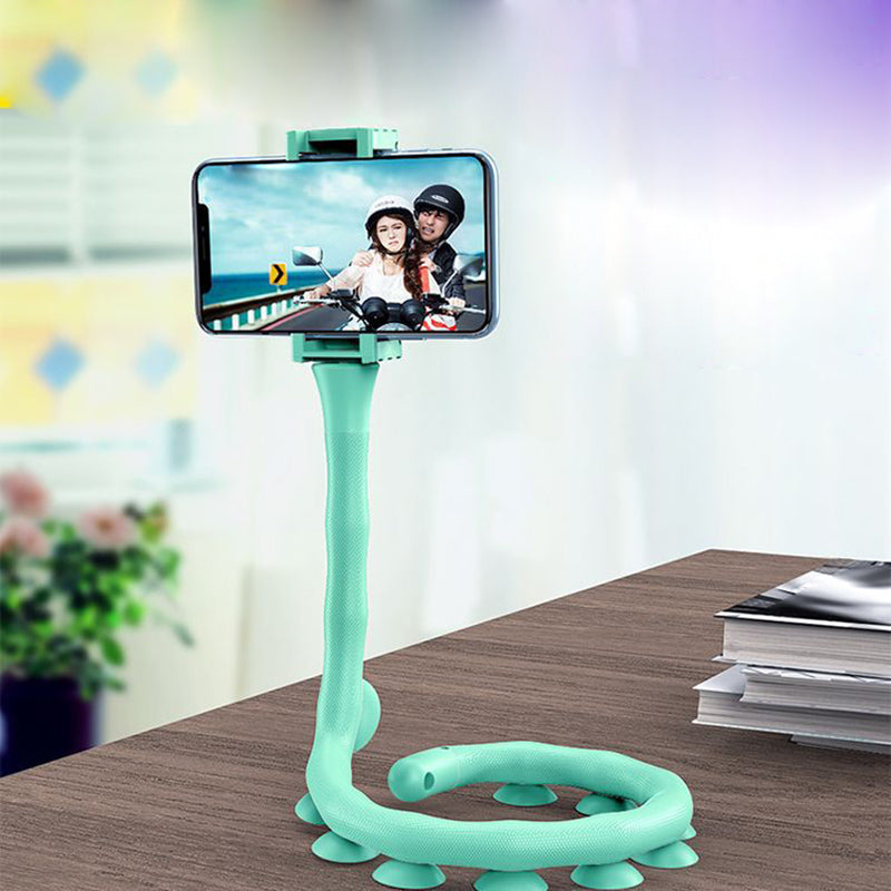 Soporte perezoso para teléfono móvil, gusano, soporte flexible con ventosa para teléfono para pared del hogar, escritorio, bicicleta