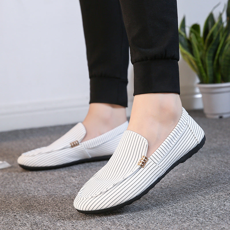 Zapatillas de hombre de tela estilo coreano, tendencia