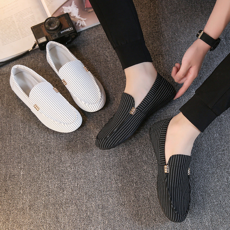 Zapatillas de hombre de tela estilo coreano, tendencia