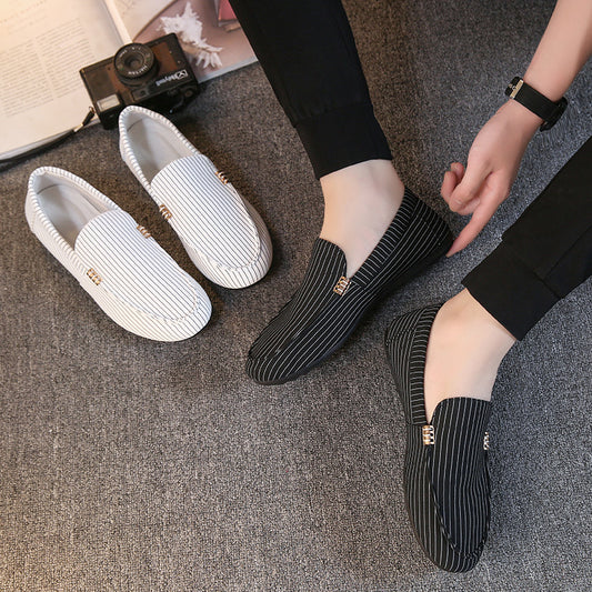 Zapatillas de hombre de tela estilo coreano, tendencia