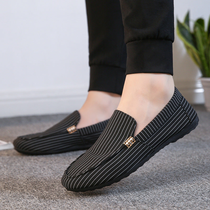 Zapatillas de hombre de tela estilo coreano, tendencia