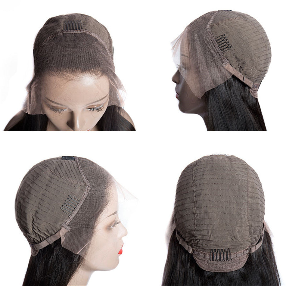 Pelucas Bob de Encaje Frontal de Cabello Humano Real Europeo y Americano 13x4 Pelucas Bob Cortas de Encaje 150Remy