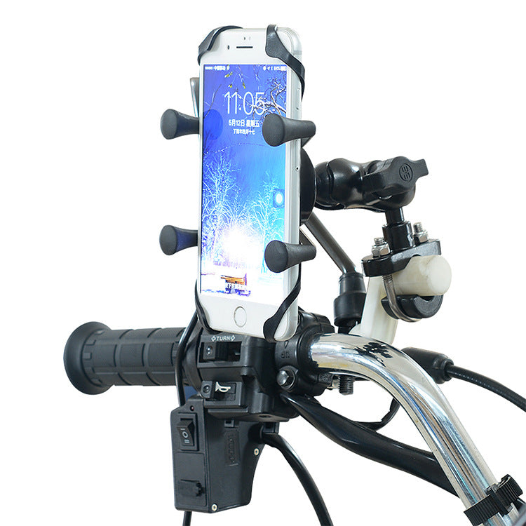 Soporte para teléfono móvil de motocicleta, modificación, bicicleta eléctrica, accesorios de bicicleta, soporte de base de aleación de aluminio