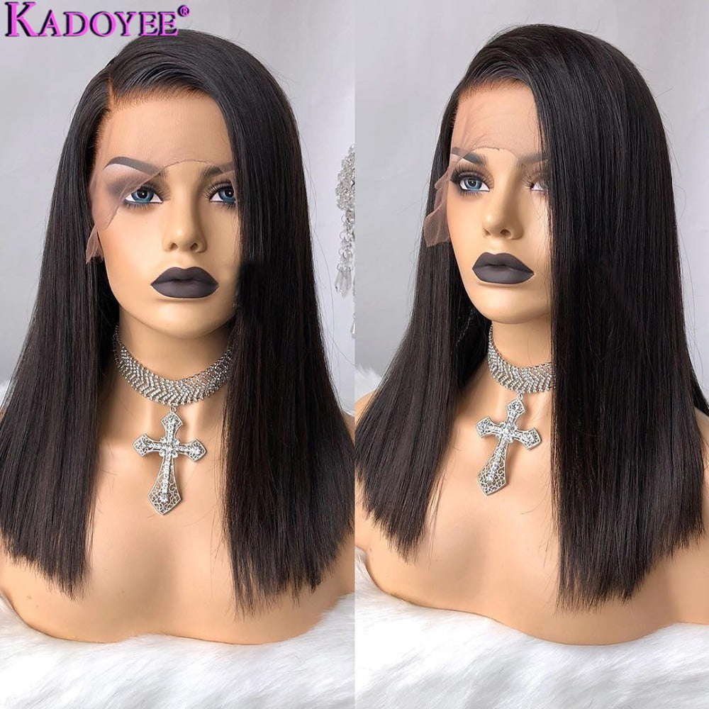 Pelucas Europeas, Americanas, Africanas, Pelucas de Cabello Humano para Mujer, Pelucas Frontales de Encaje Reales