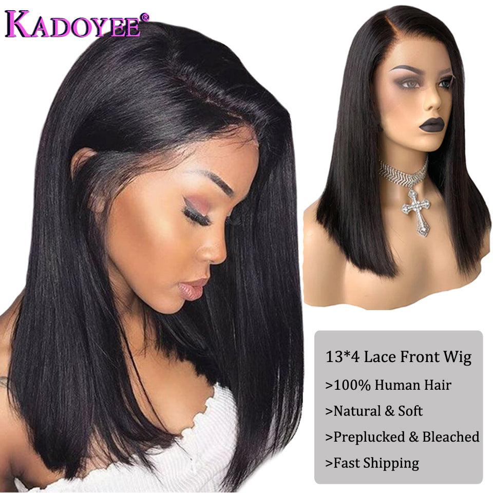 Pelucas Europeas, Americanas, Africanas, Pelucas de Cabello Humano para Mujer, Pelucas Frontales de Encaje Reales
