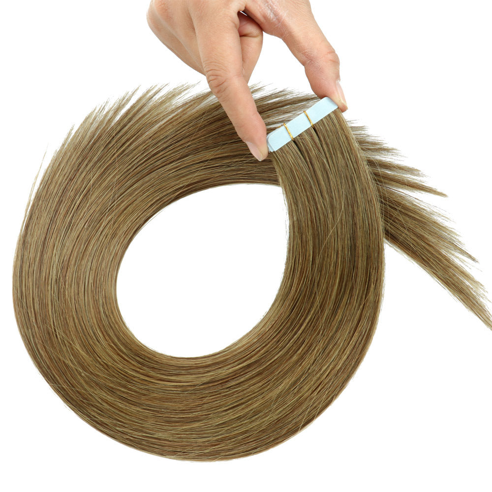 Peluca de cabello de PU con extensión adhesiva de doble cara
