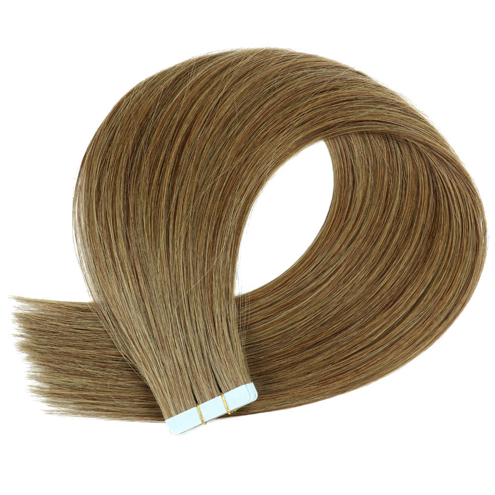 Peluca de cabello de PU con extensión adhesiva de doble cara
