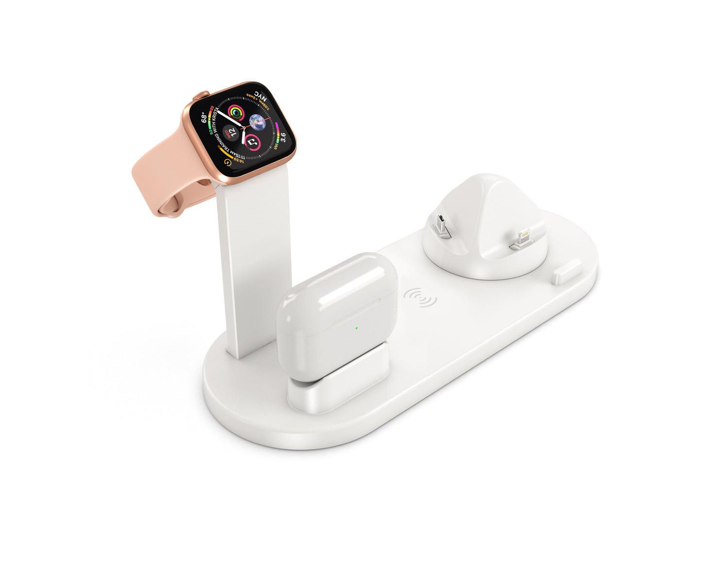 Soporte de cargador inalámbrico 3 en 1 para auriculares y reloj