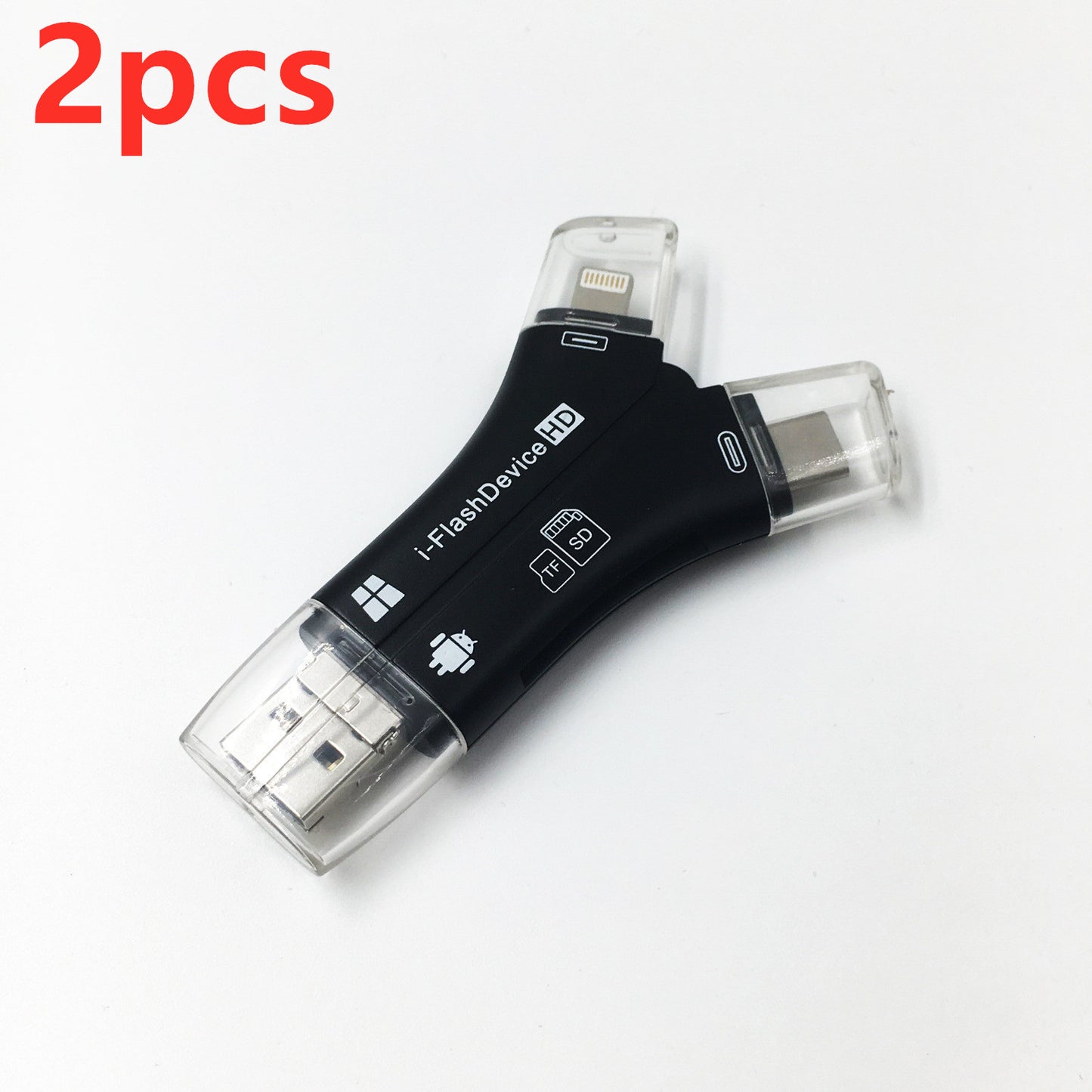 Lector de Tarjetas para Teléfono Móvil TF SD Multifuncional Cuatro en Uno Universal
