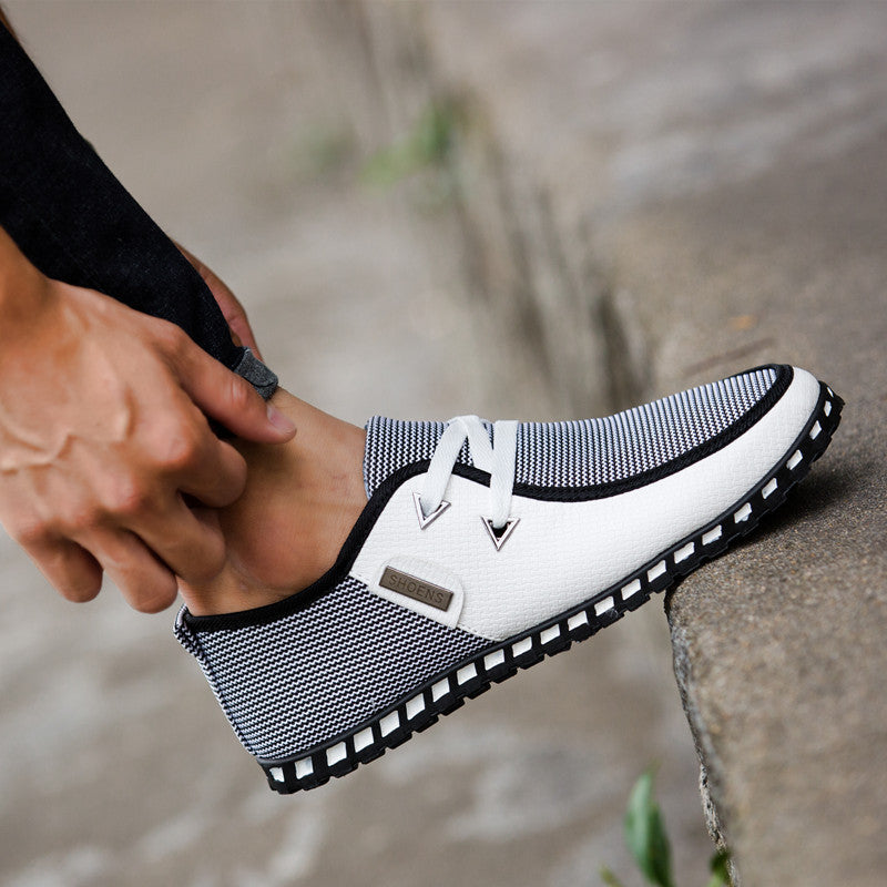 Zapatos de conducir casuales perezosos, versátiles y a la moda para hombre, mocasines para hombre