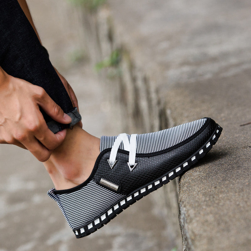 Zapatos de conducir casuales perezosos, versátiles y a la moda para hombre, mocasines para hombre