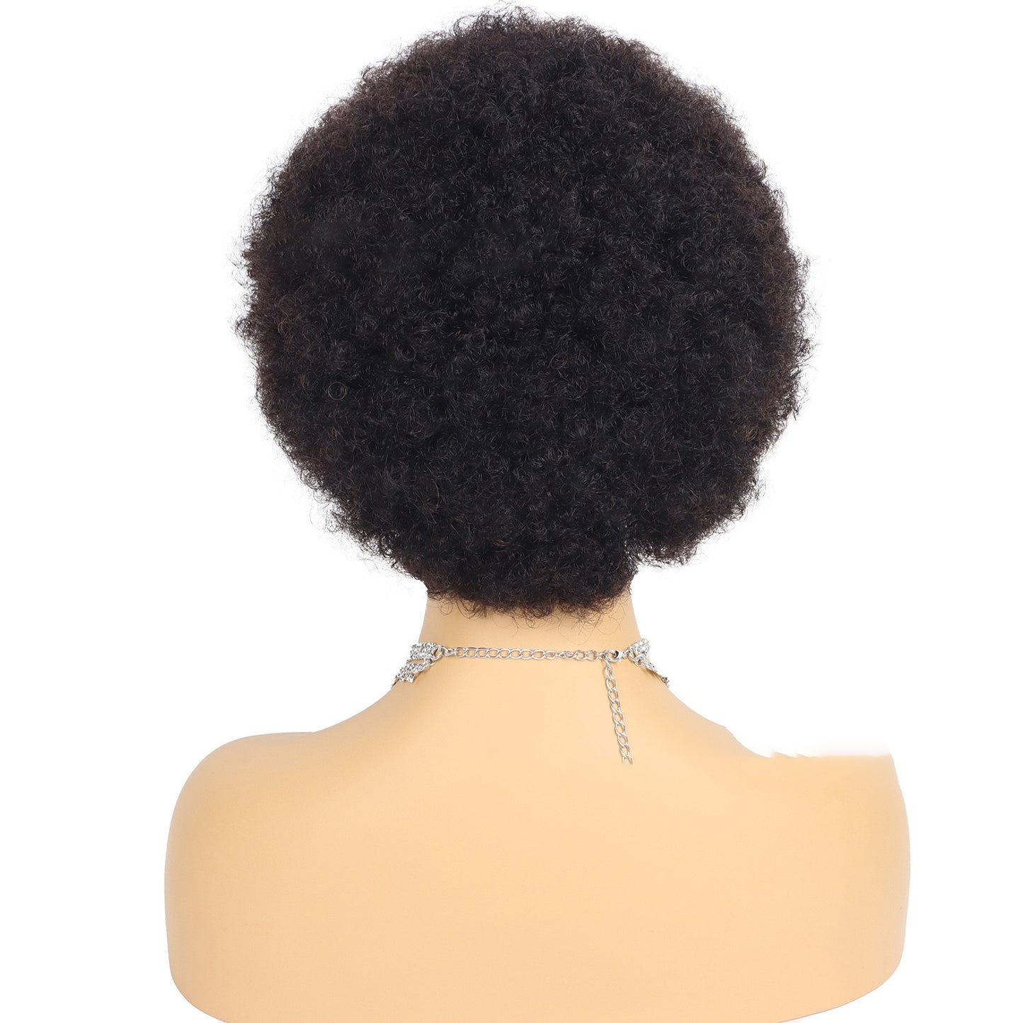 Pelucas Cortas de Cabello Humano Afro Rizado Kinky