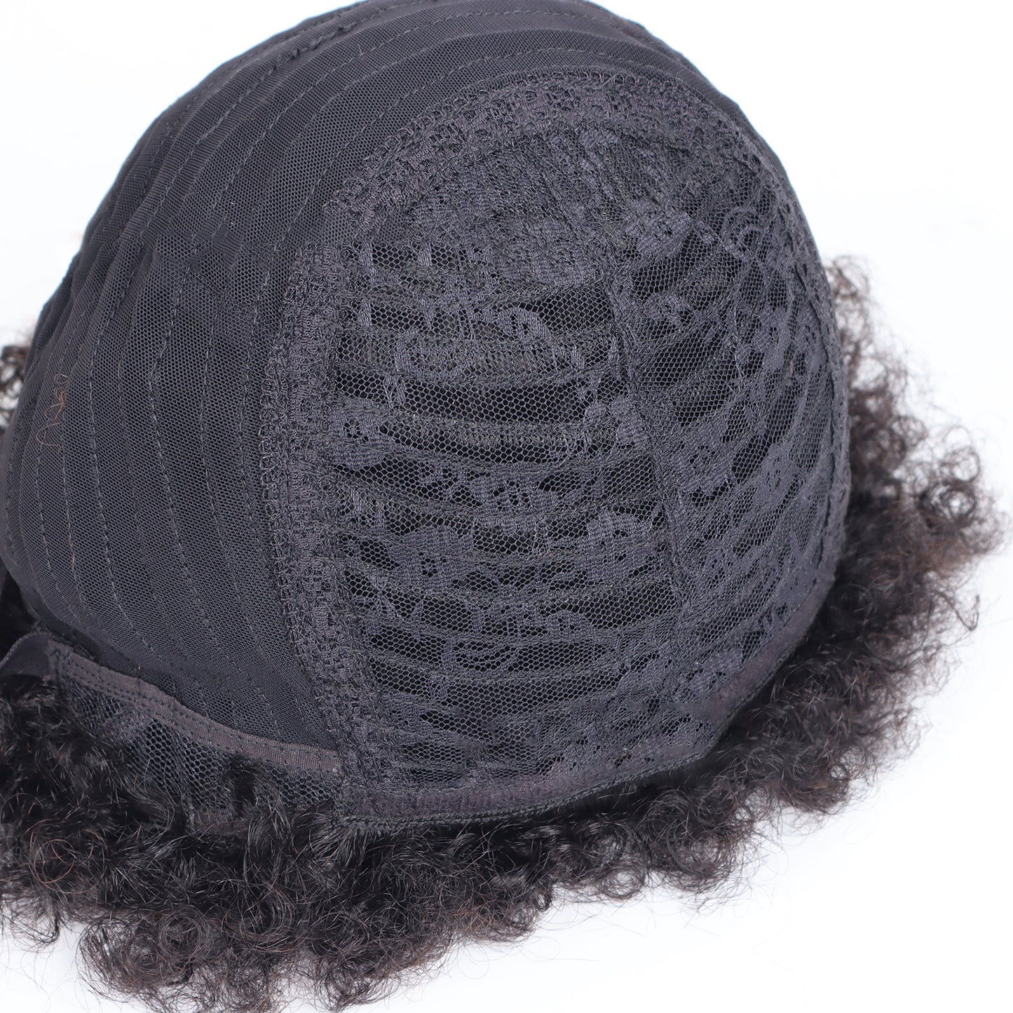 Pelucas Cortas de Cabello Humano Afro Rizado Kinky
