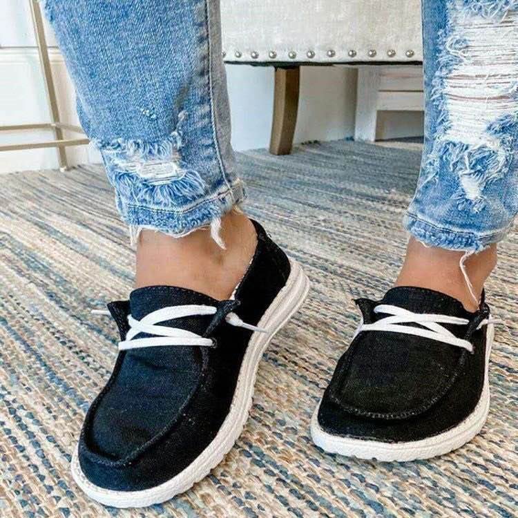 Zapatos planos de estilo nuevo antideslizantes con cordones cómodos casuales individuales para mujer con línea marcada, estampado de leopardo, comercio exterior, talla grande, venta al por mayor 43
