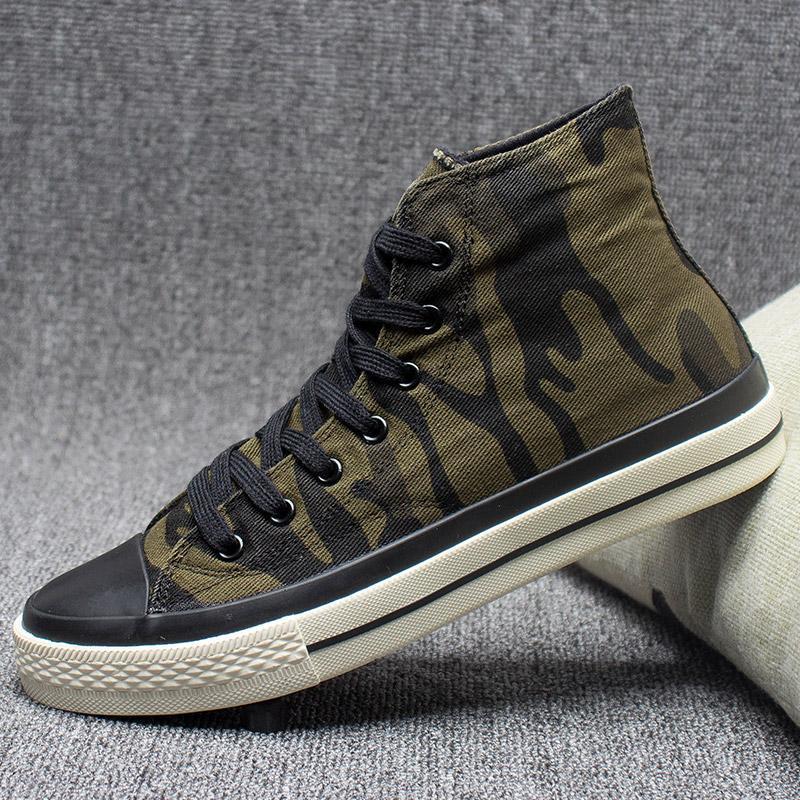 Zapatillas altas de lona para hombre